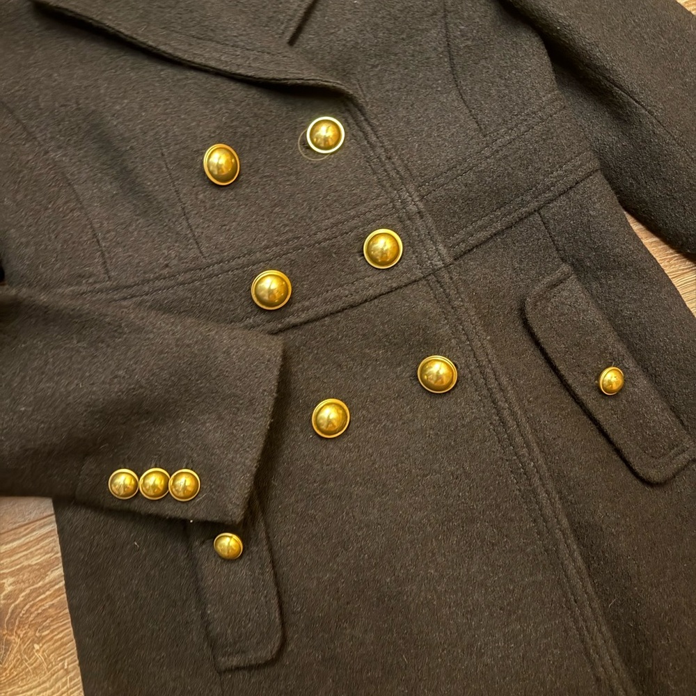 AT Black Pea Coat - Picture 2 of 7